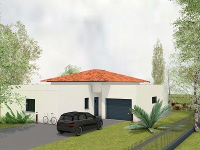 construction maison moderne toit terrasse 4 chambres Gujan-Mestras Les Mas d'Arguin