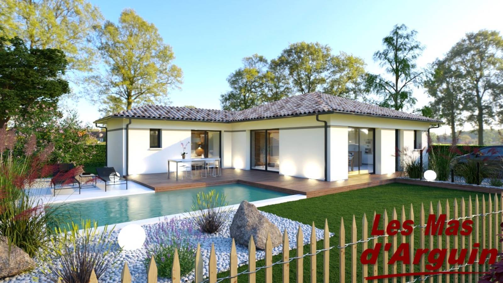 Vente maison neuve 105 m² RE2020 avec suite parentale et séjour double exposition sur terrain au Bassin d’Arcachon - Chauffage gainable performant