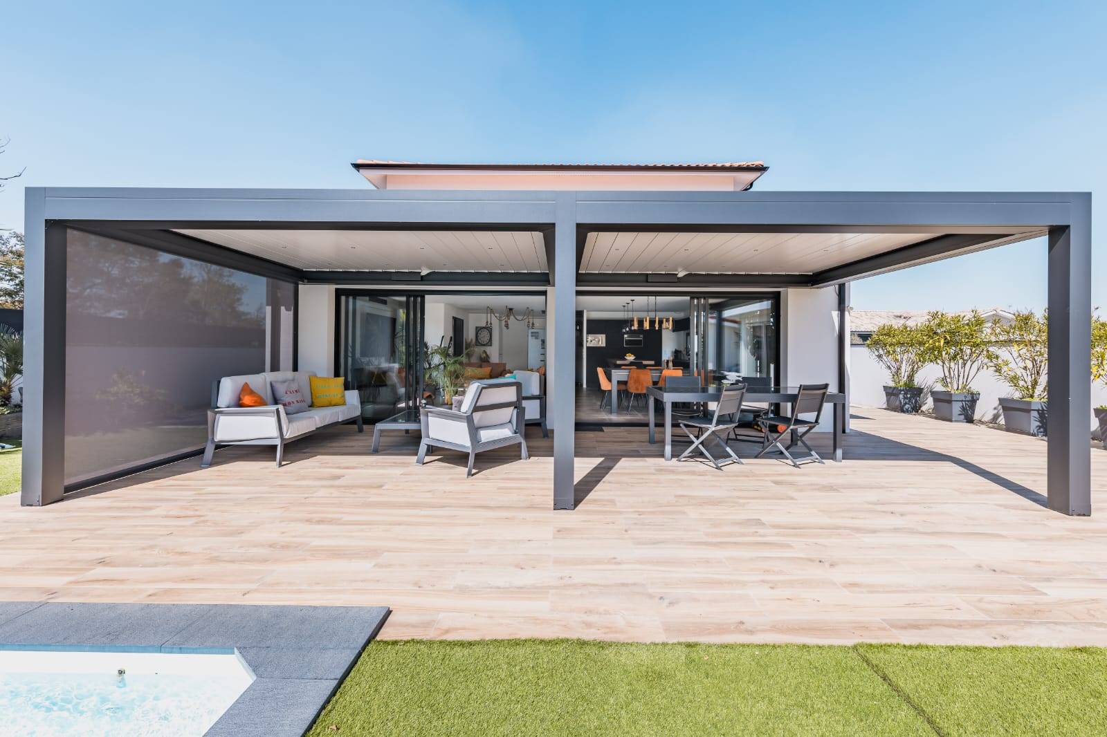 Maison moderne climatisée avec suite parentale, bureau et vaste séjour lumineux à Cazaux 33260 La Teste-de-Buch