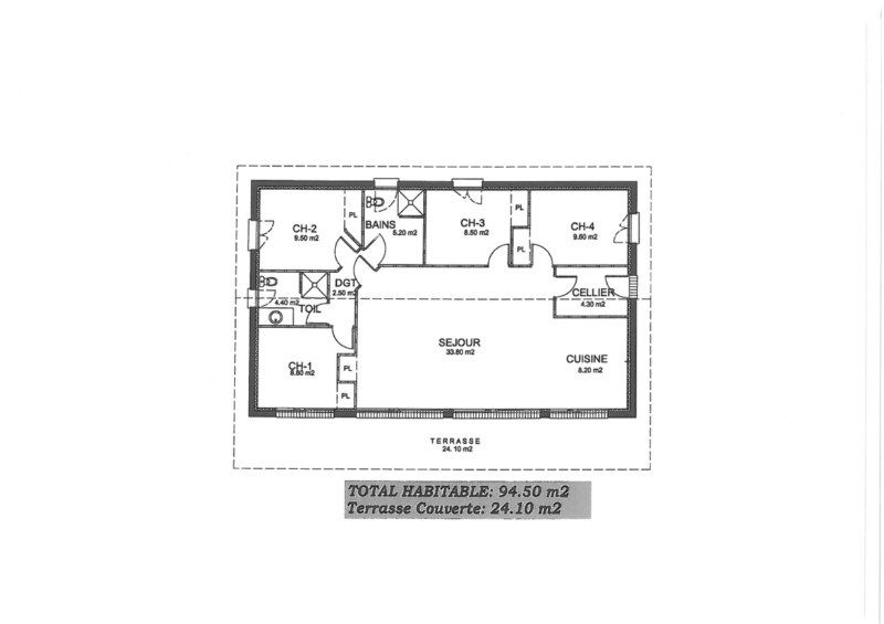 Plan interieur maison RT 2012 BASSIN D'ARCACHON